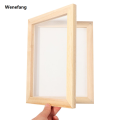 Wenefang Multi-size Natural Paper Making Mould Frame DIY Papermaking Wooden Mesh Mold Learning Paper Making Screen Wood Handcrafts Tool. 