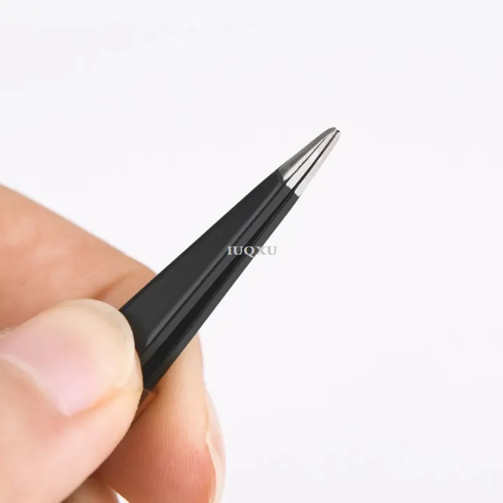 IUQXU%20Hair%20Removal%20Tweezers%20Stainless%20Steel%20Eyebrow%20Tweezers%20Pink%20S2025%20New%20lanted%20Black%20Tip%20Point%20Face%20Harmless%20Makeup%20Beauty%20Tool%20Black%20-%20Image%204