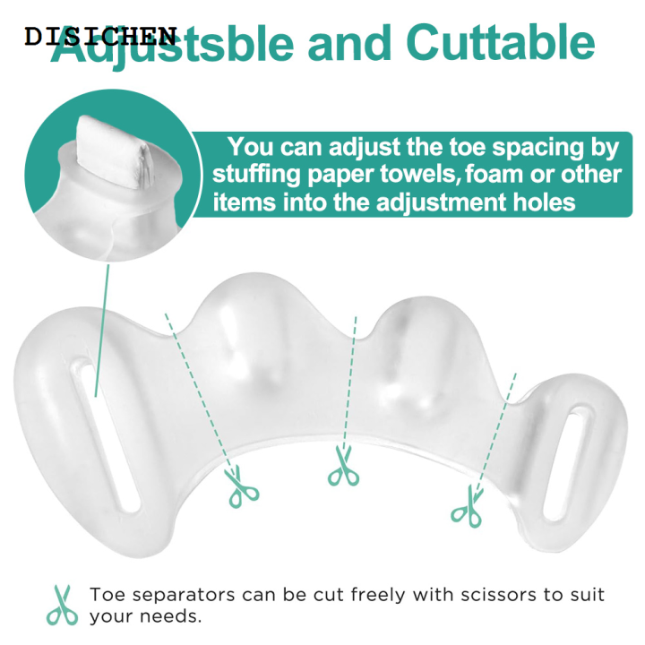 DISICHEN%20Affordable%201Pair%20Gel%20Hard%20Silicone%20Toe%20Finger%20Separator%203%20Hole%20Hallux%20Valgus%20Orthopedic%20Spacers%20Bunion%20Overlapping%20Hammer%20Foot%20Corrector%20-%20Image%204