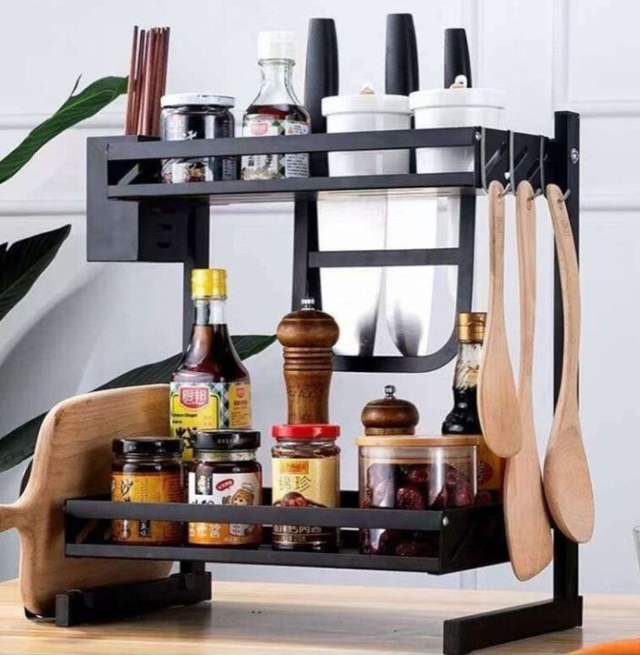 2 Level Multifunction Storage Rack | Stainless Steel Storage Spice Rack ...