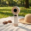 Compact 199 Wind Speeds Portable Hand Fan Rechargeable LED Digital Display Electric Eyelash Fan Adjustable Quiet Operation Mini Bladeless Personal Fan Travel. 