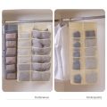 Hanging Storage Bra Bag Mesh Storage Bag Wardrobe Closet Organizer Double-sided Sort Socks Underwear Storage. 