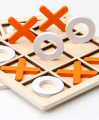 Wooden Board ( Alu & Cross) Tic tac toe Game Interaction Puzzle Training Brain Early Educational Toys for All Age. 