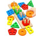 ShapeWise Montessori Puzzle – Safe Wooden Toy for Kids with Sorting, Stacking & Learning Features. 