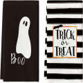 Microfiber Halloween Pumpkin Green Elf Printed Kitchen Absorbent Hand Face Towel. 
