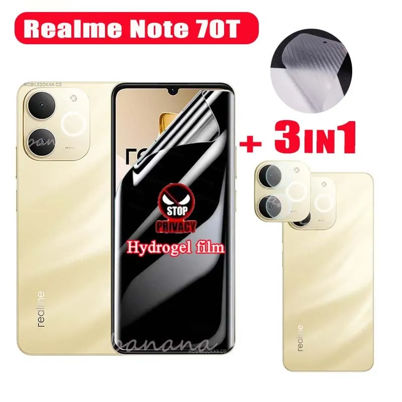 Realme Note 70T Anti-Spy Privacy Hydrogel Film 3 in 1 Realme Note