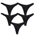 Black & White Thong For Women- 6 Pcs. 