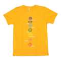 Yellow Seven Chakras Printed T-Shirt Unisex. 
