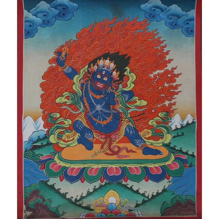 Vajrapani Thangka Painting 15" x 12"