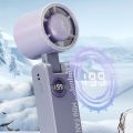 Pocket 199 Gears Foldable Handheld Fan High-Speed Portable Cooling Fan Digital Display Adjustable Speed Small Electric Fan Travel. 
