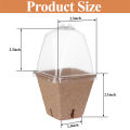 Haishell 10 Pack Seeding Starter Pots Biodegradable Fibre Paper Nursery Pots With Humidity Dome Compostable Peat Seed Plant Pots Demoo. 
