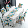 Pack Of 4 Seater Waterproof Table Cloth Dining Chair Covers Decoration Cover Table Cloth Home Party Decor. 