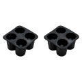 OYPFXMI 4 Cup Shape Silicone Ice Cube Mold Ice Mould Ice Cube Tray Summer Bar Beer Ice Cocktail Cold Drinking Tools Black. 