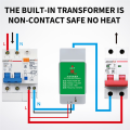 1 PCS Tuya Energy Meter Single Phase AC Din Rail Module Wifi Smart KWh Power Consumption Meter White-Green Watt Meter Voltmeter Ammeter. 