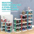 Colorful 4-Tier Stackable Shoe Rack: Organize in Style. 