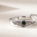 Durable Angel & Demon Couple ring Detailed Stylish Unique Fashion trend index finger ring Adjustable Fashionable Male & female pair for Fashion accessories Couple jewelry Party wear Gift for loved. 
