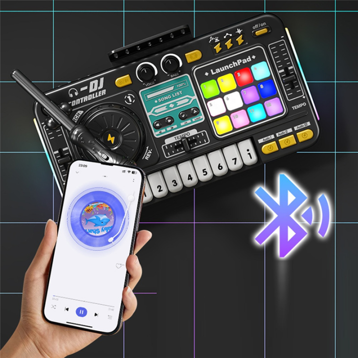 Children%20Simulation%20Multifunctional%20DJ%20Mixer%20Controller%20DJ%20Player%20Music%20Entertainment%20Toy%20-%20Image%203