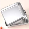 1PC Stainless Steel Refrigerator Food Storage Box With Plastic Lid Prepare Food Freshness Preservation Box Picnic Box Dounp. 