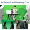 Green Screen Backdrop Soft Opaque Double Thickness Non-fading Washable Short Video Props Vertical Photo Background Screen Cloth Sci-Fi Effects Supplies. 