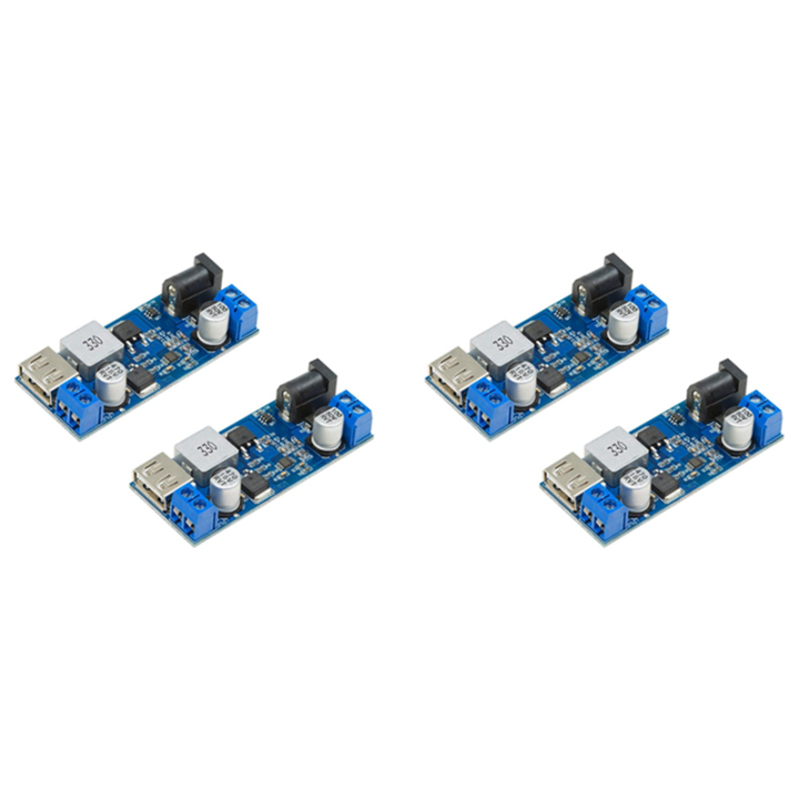 FORIDE 4x DC6V 9V 12V 24V to DC 5V 5A Buck Converter Module,9-36V to USB 5V Transformer Dual Output Voltage Regulator
