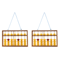 JINMY 2X 7 Column Non-Slip Hanging Wooden Abacus Chinese Soroban Educational Tool Mathmetic Calculator for Student Teacher. 
