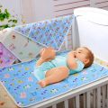 Newborn Baby Waterproof Bed Protector Sheet: Cotton Plastic, Multicolor. 