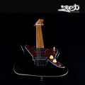 Jet Guitars JS JJ 350 BK HH Roasted Maple Jazzmaster Black w/ Gigbag. 