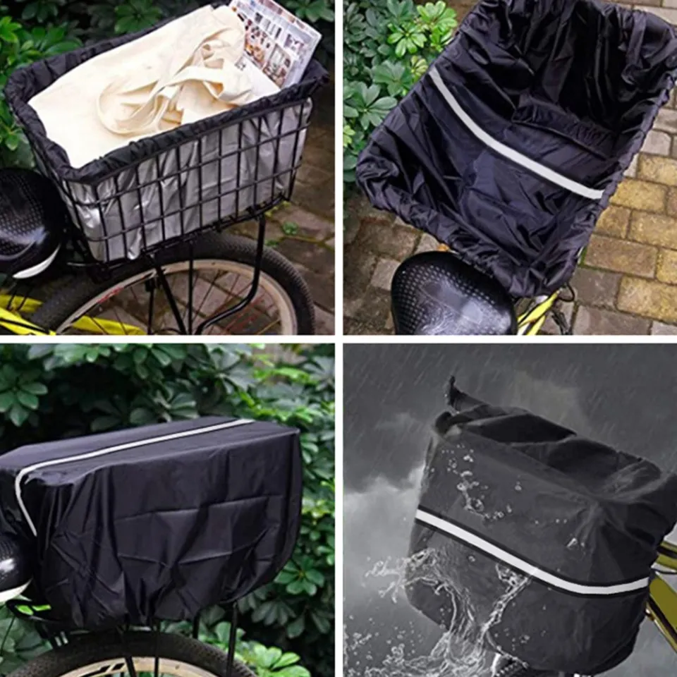 Pcs Bicycle Basket Cover Black Handlebar Liner Bag Bike Riding
