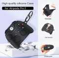 Hard Silicone Cover 3D Game Controller Design Case Compatible with Apple AirPods Pro - Black. 