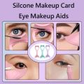 Face Mask for Tool Guide Silicone Set Mascara Template 2 Piece Set Wing Eyeliner Shield Applicator Reusable Eyeliner, Eye Makeup, Apply. 