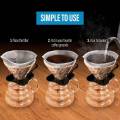 NAMUNY 2X Reusable pour Over Coffee Filter Stainless Steel Fine Mesh Coffee Filter Drip Cone Paperless Universal Coffee Filter. 