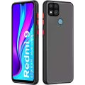 Mi Redmi 9 / Redmi 9 Activ / 9C / Poco C31 Smoke Cover Protective Shockproof Matte Hard Back Case Cover for Mi Redmi 9 / 9C / Redmi 9 Activ (Black. 