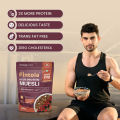 Pintola High Protein Muesli Dark Chocolate & Cranberry 400g, 24g Protein, High Fibre, Real Fruits, Muesli for Breakfast Food, Muselies Fruit Nuts and Seed. 