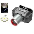 Portable Strong Light Zoom Headlight Super Bright 3 Light Modes Head Mounted Flashlight Rechargeable Waterproof Led Headlamp Edc Torch. 