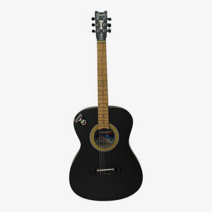 Givson Glossy Black 150 Acoustic Guitar-40" | Black Maplewood Acoustic Guitar | Black Acoustic Guitar For Beginners