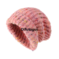 Difutagui ig face shows face, small woolen hat, children's autumn and winter big head Profesional circumference loose thi knit hat, orean warm and cold hat Insta trend. 