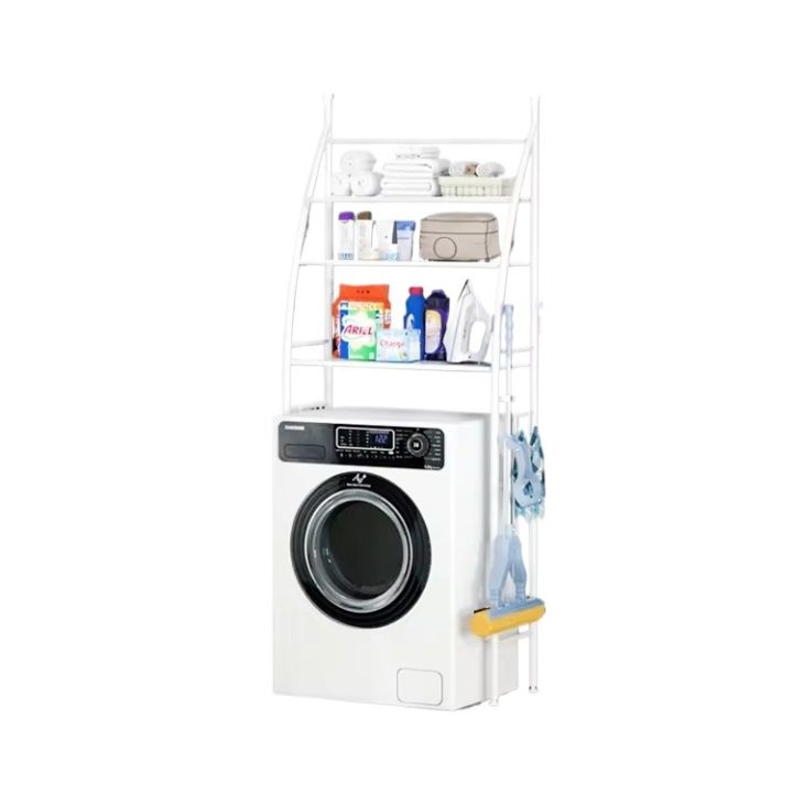 Washing Machine Storage Rack Over Toilet Above Washer Dryer Standing Bathroom Organizer 3-Tier Space Savor Laundry Shelf