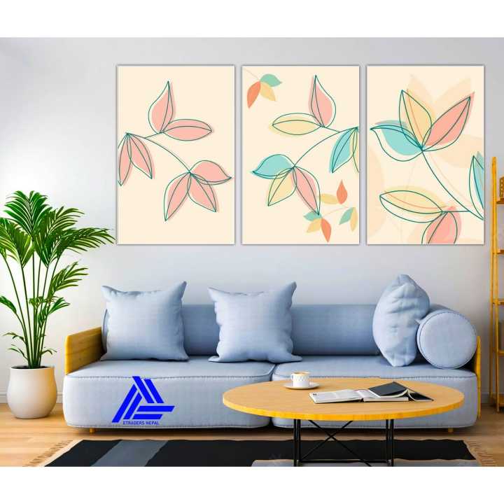 3 Panel Abstract Canvas | Wall | Home Decor | Canvas | Wall Art With Frame Inside