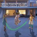 Glowing Skipping Rope, Cold Light Skipping Rope with LED Light, Jump Rope for Working Out，Suitable for Children, Girls, Boys, Students, Adults Skipping Exercise Fitness Light Show, Indoor and Outdoor Jumping Sports and Night Parties. 