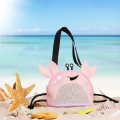 Clothes Mesh bag Kids Toys Sundries Crab shape Beach Storage Children sand away for Outdoor Beach activity Children's  storage Travel Picnic. 
