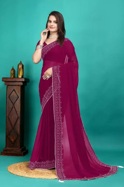 Awafu%20Embellished%20Georgette%20Saree%20-%20Image%204