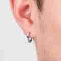 1pc and 2pcs G23 Titanium Hypoallergenic Hoop Earrings - Unisex, Small Folding Design for Cartilage & Helix Piercings. 