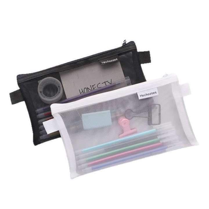Simple%20Transparent%20Mesh%20Student%20Exam%20Special%20Case%20Pencil%20Stationery%20Storage%20Zipper%20Document%20File%20Tutoring%20Bag%20-%20Image%205