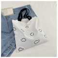 Pebbles Nepal Korean Simple Canvas Tote Bag Cloud Printed Shoulder Bags for Women. 