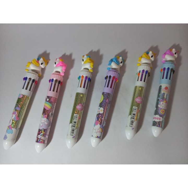 1pc 10 colors in 1 Retractable Ballpoint Pen