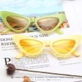 Summer Exaggerated UV Protection Plastic Frame Beach Jelly Color Cat Eye Sunglasses Men's Eyewear Women's Sunglasses Triangle shape Glasses. 