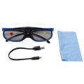 Rechargeable DLP Link 3D Glasses Active Shutter Eyewear for Z3/Z4/Z6/H1/H2 Nuts G1/P2 & DLP LINK Projector. 