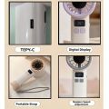 Compact 199 Wind Speeds Portable Hand Fan Rechargeable LED Digital Display Electric Eyelash Fan Adjustable Quiet Operation Mini Bladeless Personal Fan Travel. 