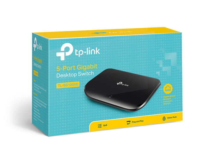 TP-Link%205%20Port%20Gigabit%20Ethernet%20Network%20Switch%20%7C%20Plug%20and%20Play%20%20%7C%20Traffic%20Optimization%20%7C%20Unmanaged%20(TL-SG1005D)%20Black%20-%20Image%202