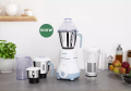 Philips HL1643/04 600-Watt Simply Silent Vertical Mixer Grinder with 3 Jars (White/Grey). 